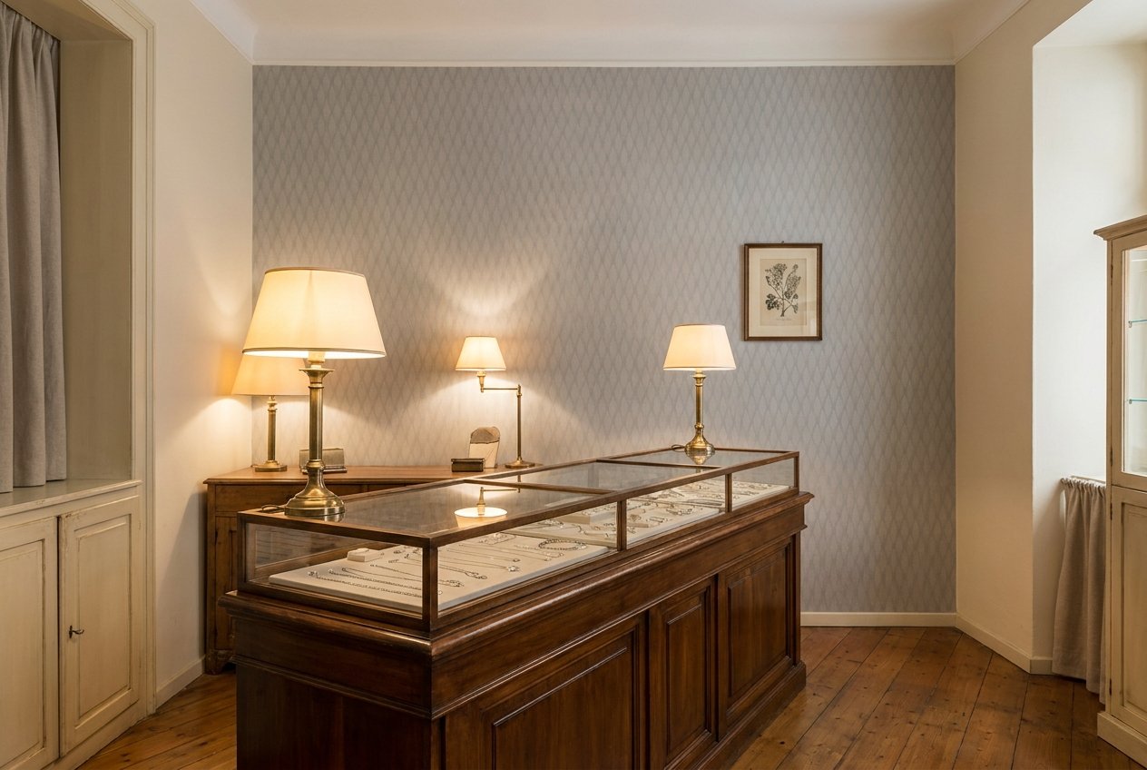 Interno della gioielleria Preziose Follie — Via Mazzini Trieste